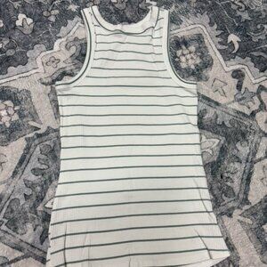 Maurice’s high neck White Striped Tank Top